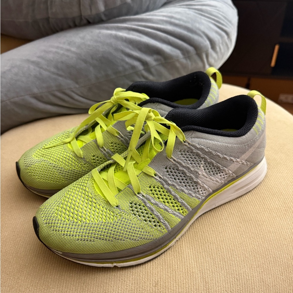 Nike Lime Green and Gray Athletic Shoes